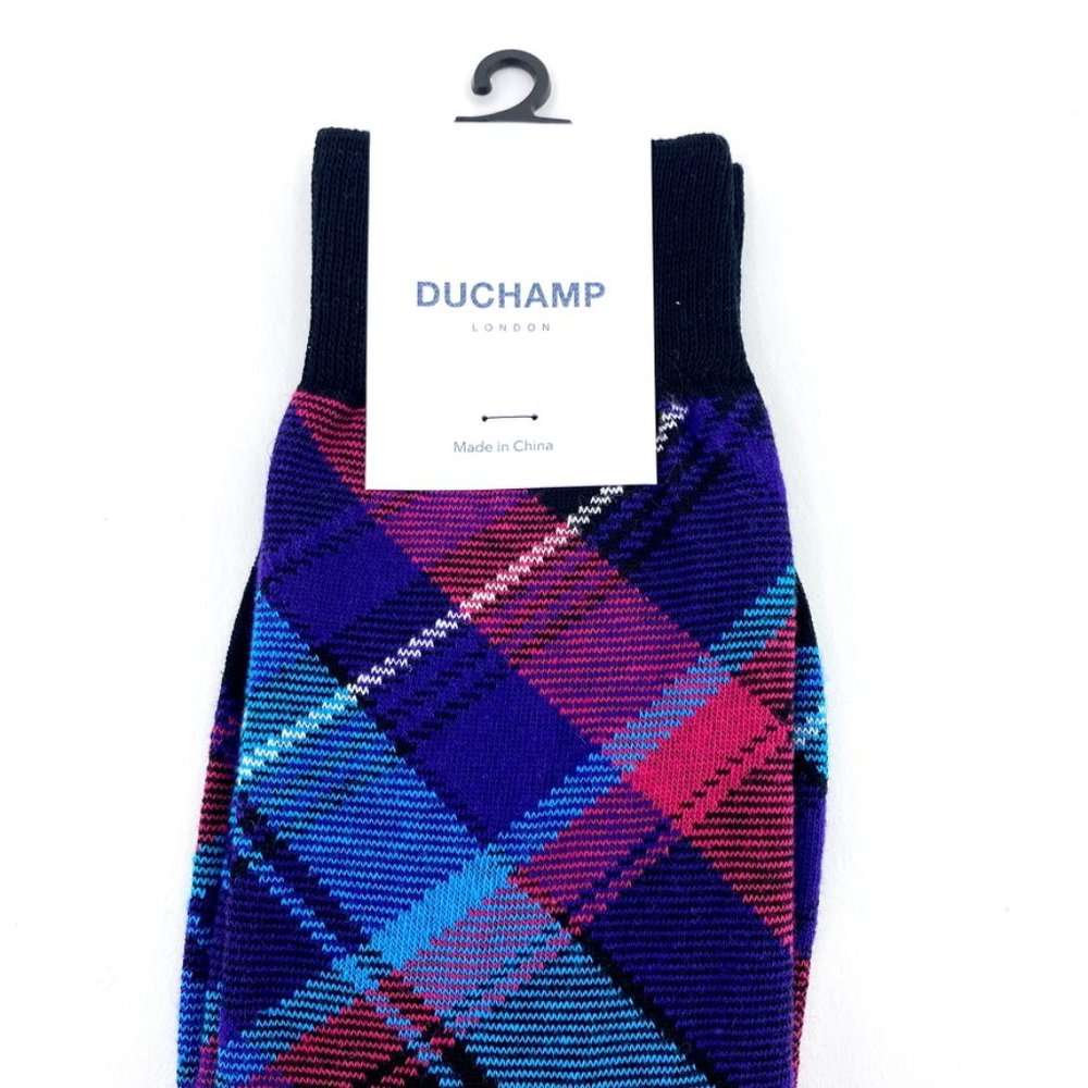 Duchamp Socks 2 Pack Multi-Color Check Pattern - Picture 3 of 6